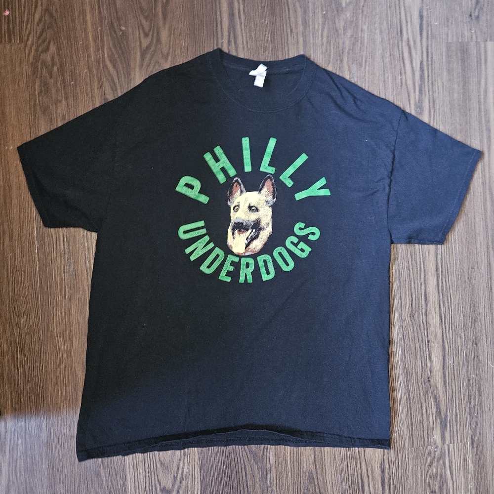 Gildan Black Green Philadelphia Eagles NFL Tee Philly Underdogs Dog Tshirt XL